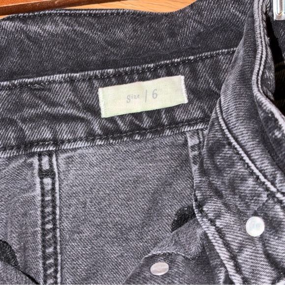 Pilcro & The Letterpress Anthropologie Black Button Front Denim Skirt High Rise - Picture 5 of 8